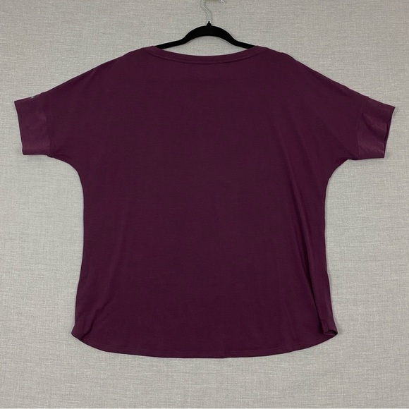 Columbia Purple T Shirt Sz Large Banded Cuffs - Picture 2 of 7